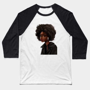 Girl Portrait Baseball T-Shirt